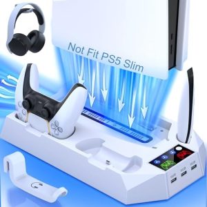 PS5 Stand with Cooling Station PS5 Controller Charging Stati...