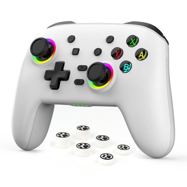 RALAN White Wireless Pro Controller Compatible with Nintendo...