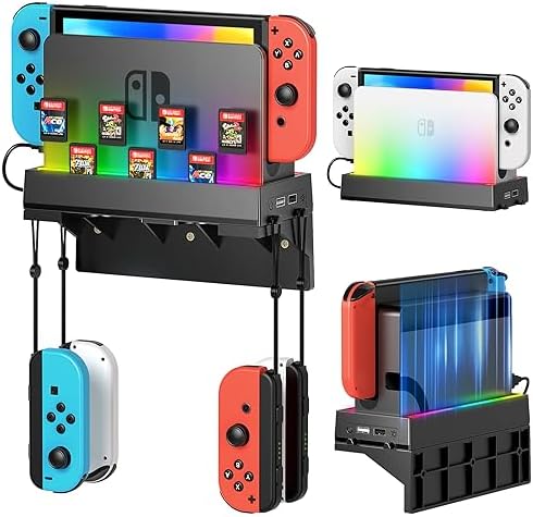 RGB Switch Wall Mount Kit for Nintendo Switch and OLED, Swit...