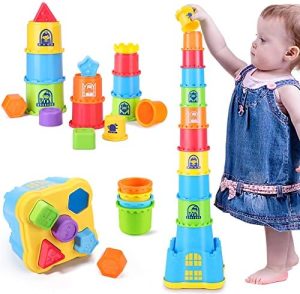 iPlay, iLearn Baby Stacking Toys, Toddler Nesting Stack Cups...