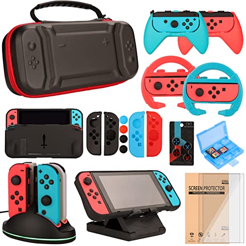 Switch Accessories Bundle for Nintendo Switch Games, Kit wit...